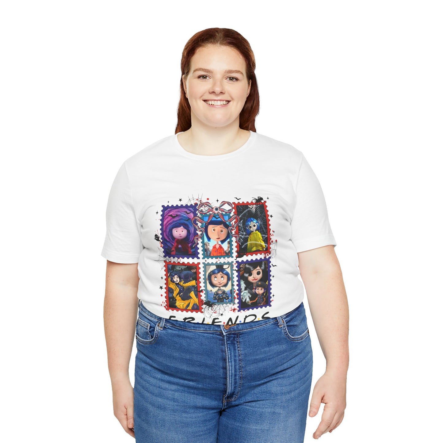 Coraline Character Collage T-Shirt | FRIENDS Stamp Panel Tee