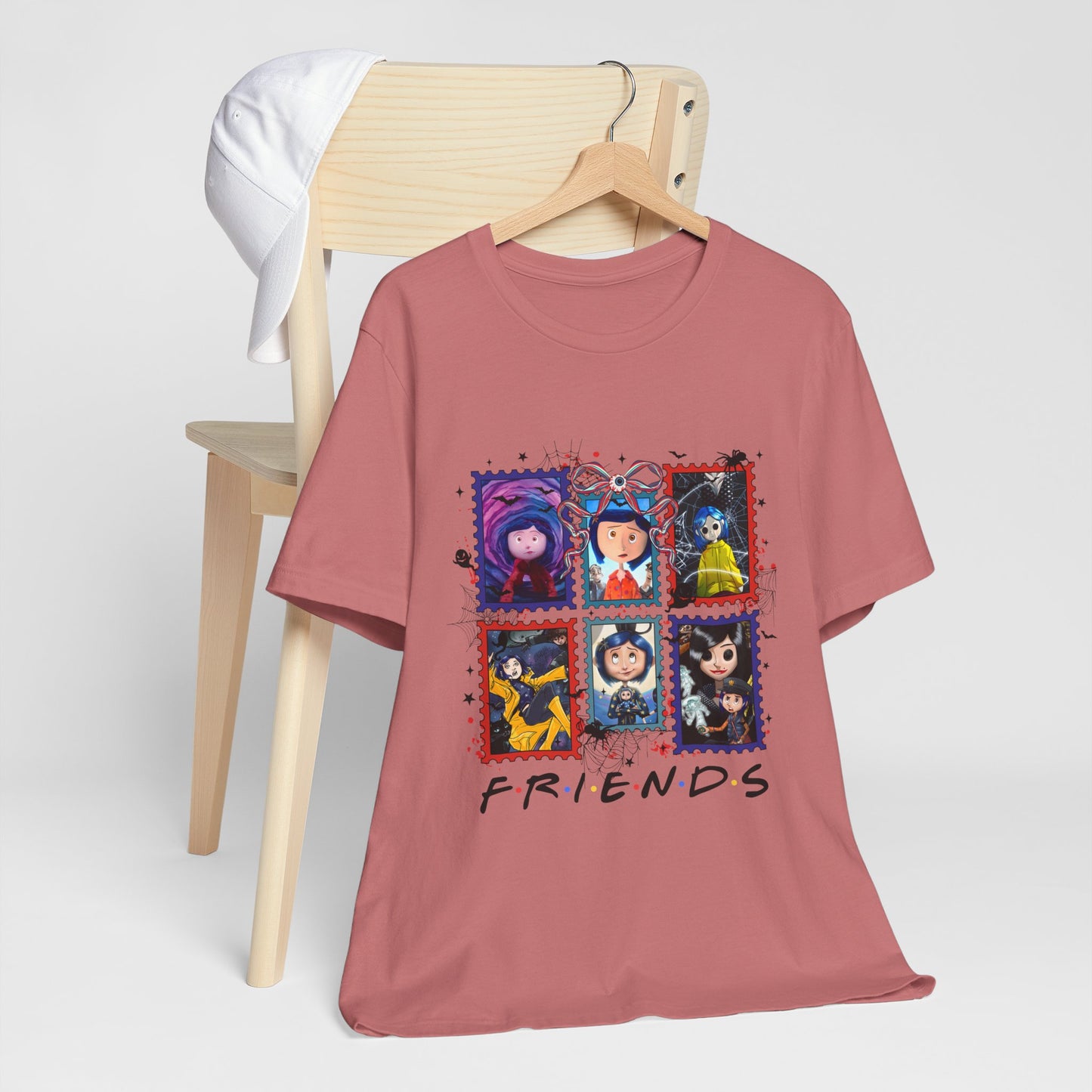 Coraline Character Collage T-Shirt | FRIENDS Stamp Panel Tee