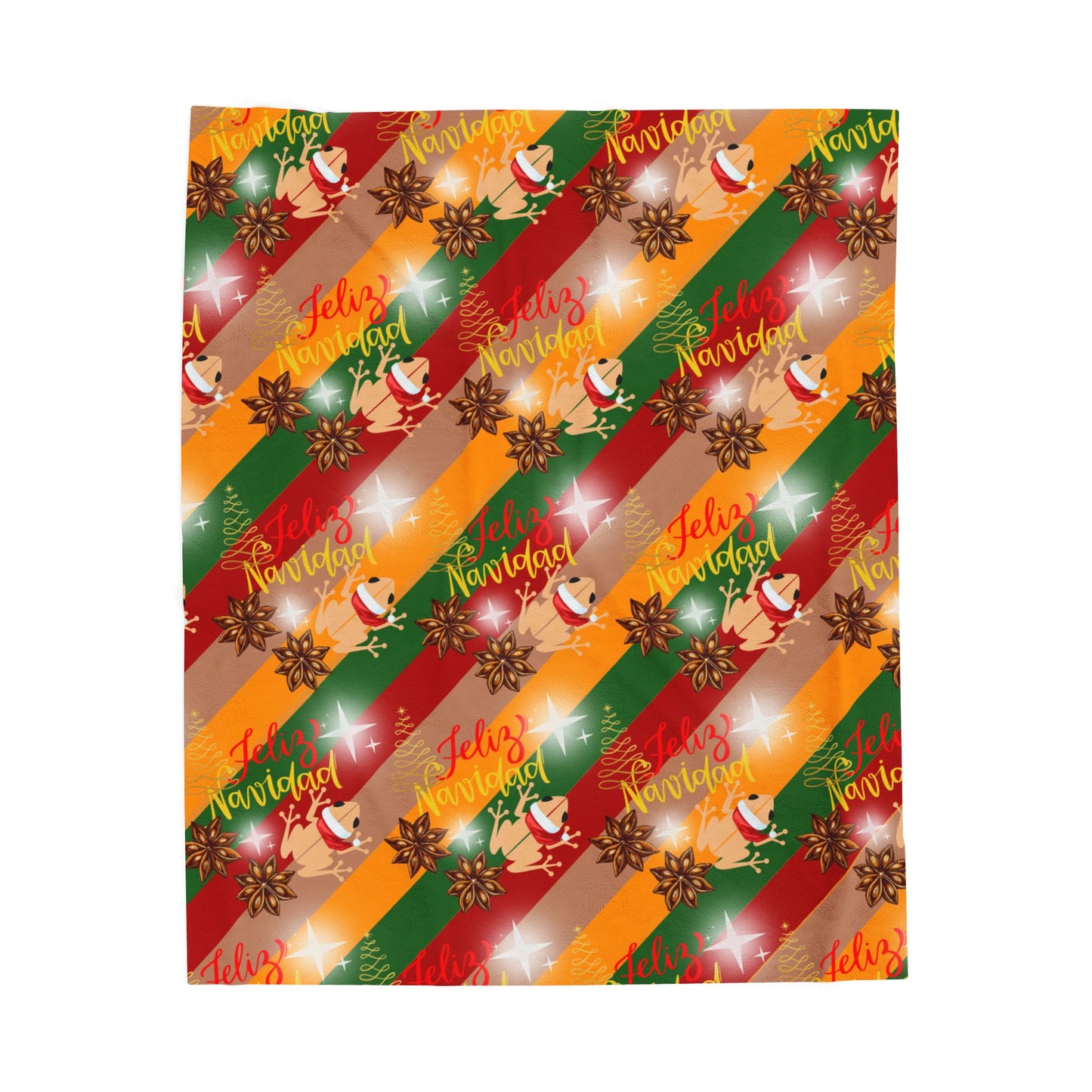 Coquí Puerto Rico Christmas Navidad Boricua Design Blanket