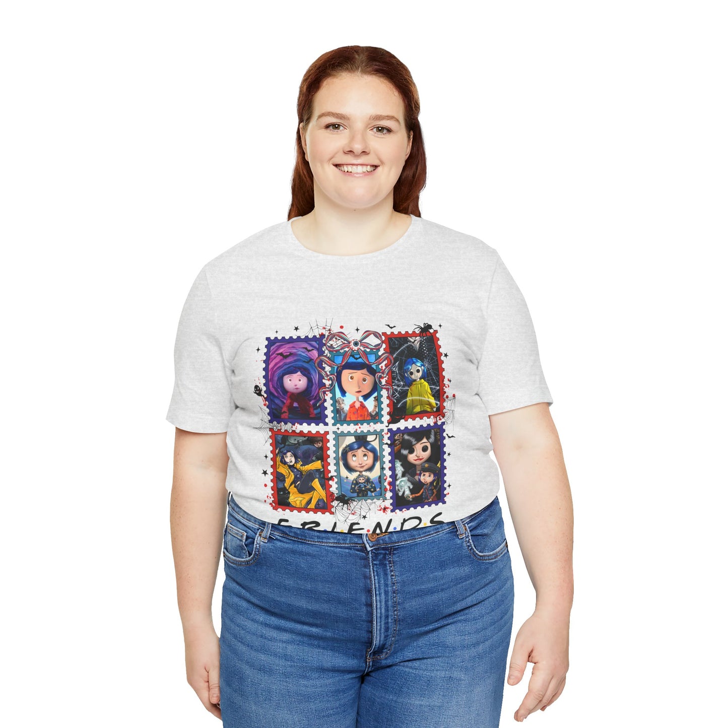 Coraline Character Collage T-Shirt | FRIENDS Stamp Panel Tee