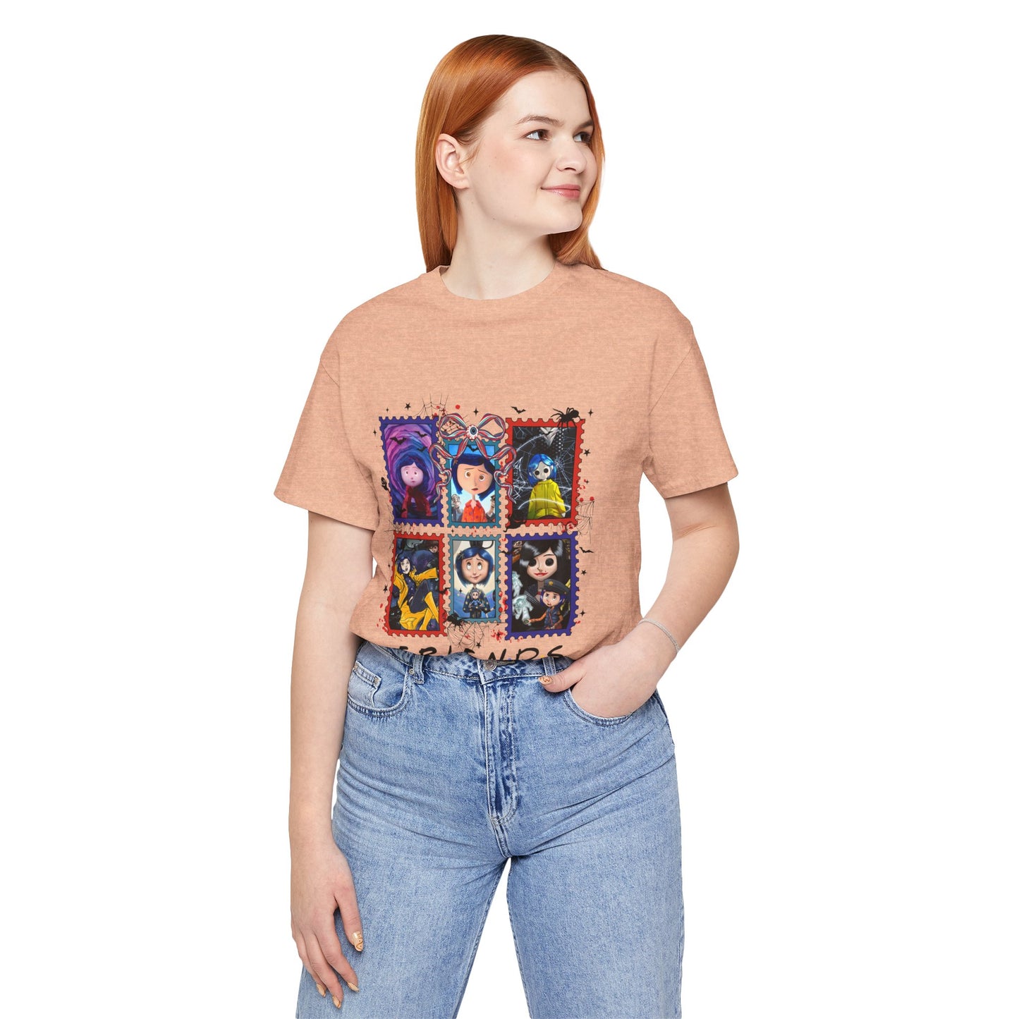 Coraline Character Collage T-Shirt | FRIENDS Stamp Panel Tee