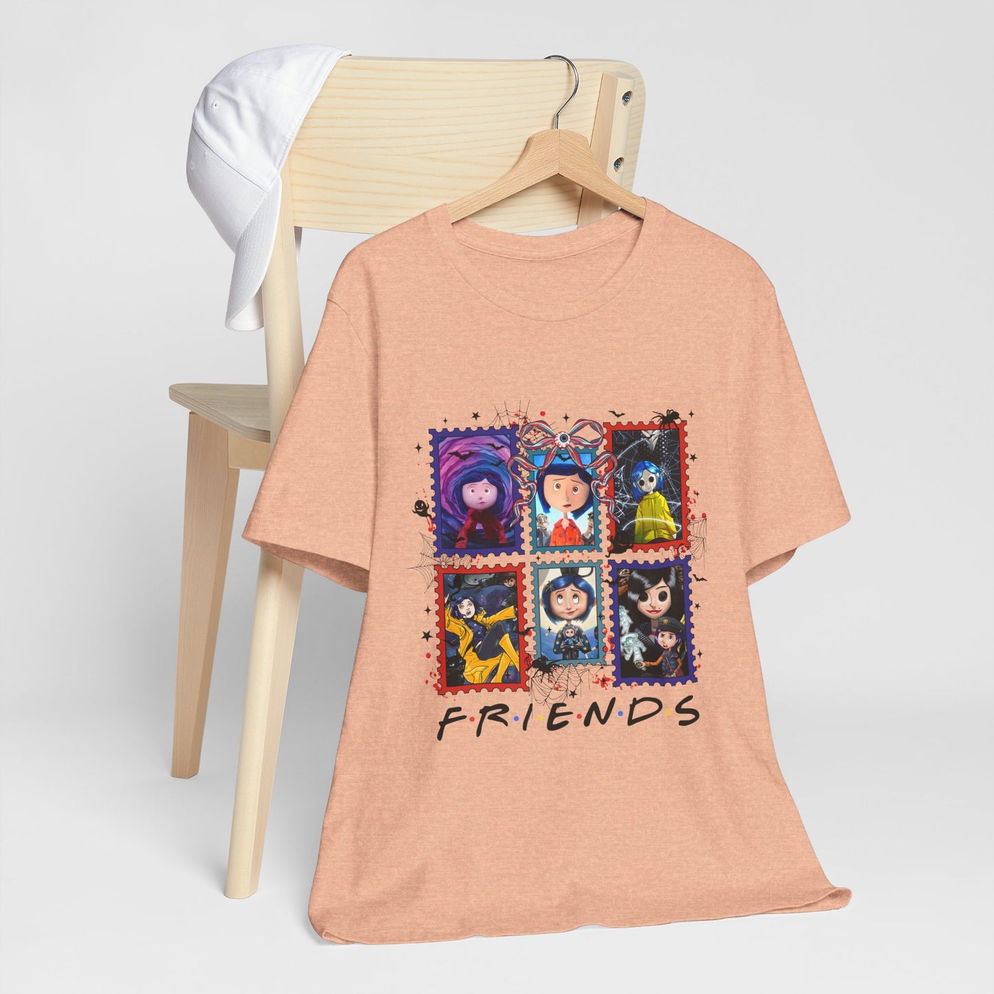 Coraline Character Collage T-Shirt | FRIENDS Stamp Panel Tee