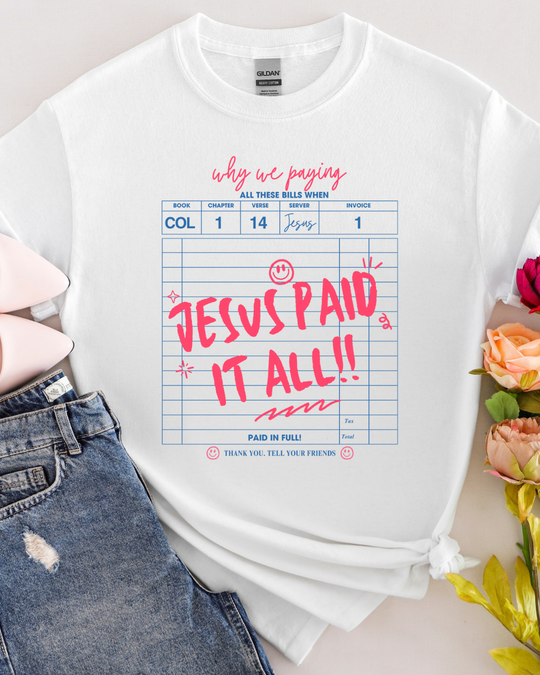 DTF Jesus Paid It All Receipt