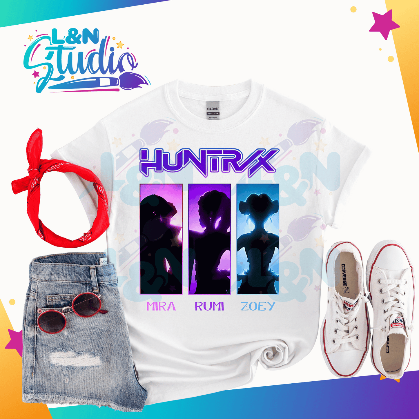 Huntrix KPOP Demon Hunters DTF Anime Inspired