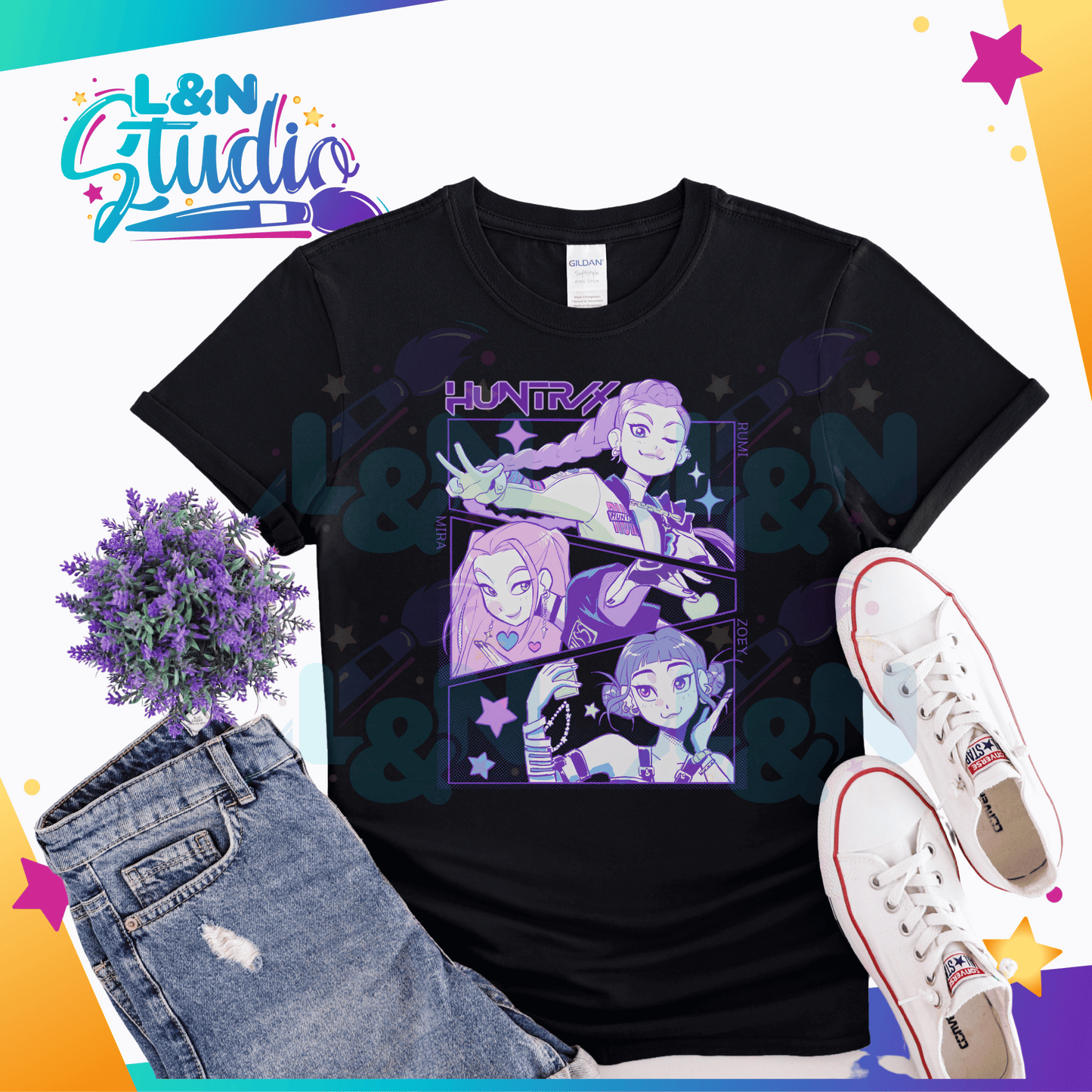 Huntrix KPOP Demon Hunters DTF Anime Inspired