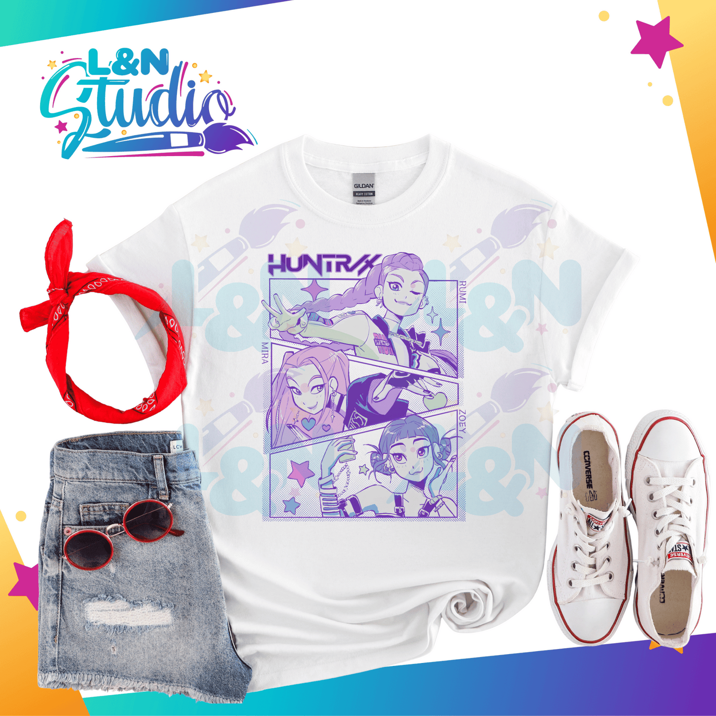 Huntrix KPOP Demon Hunters DTF Anime Inspired