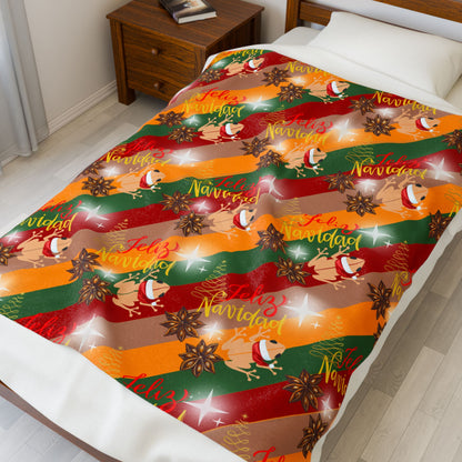 Coquí Puerto Rico Christmas Navidad Boricua Design Blanket