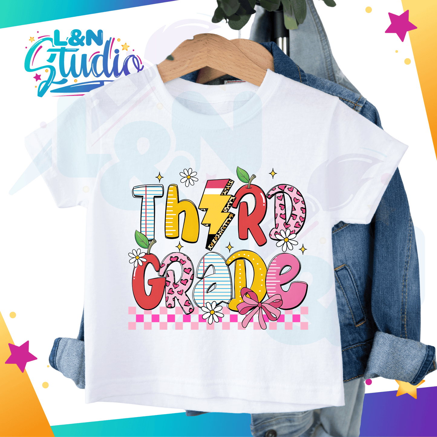 Girly Retro Back toSchool Tshirt