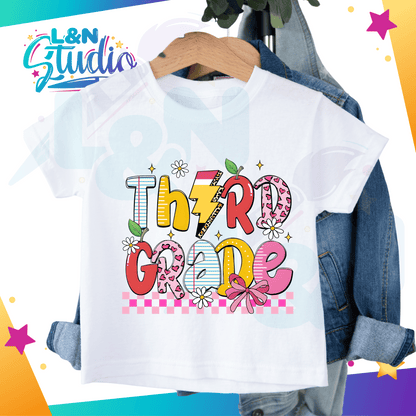 Girly Retro Back toSchool Tshirt