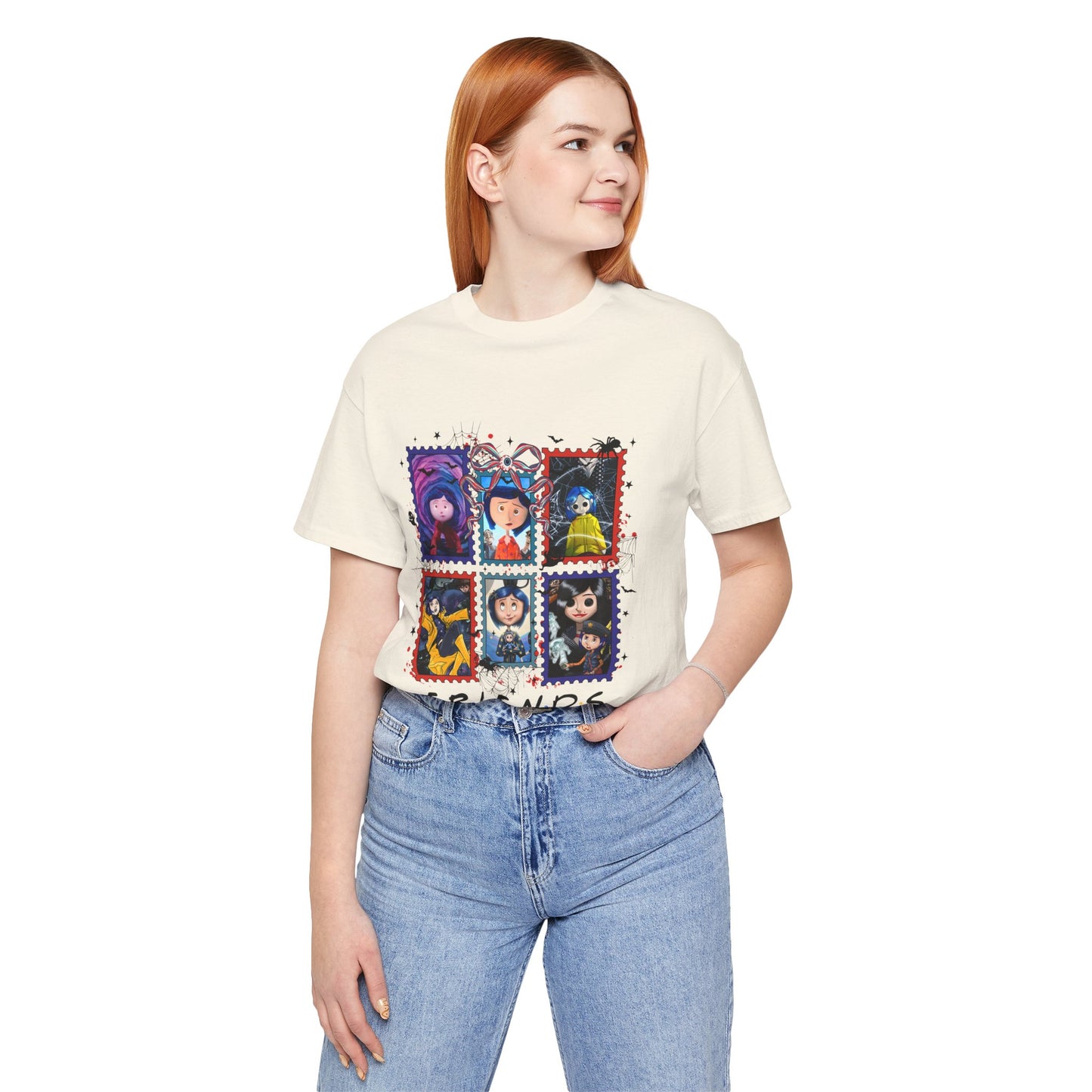 Coraline Character Collage T-Shirt | FRIENDS Stamp Panel Tee