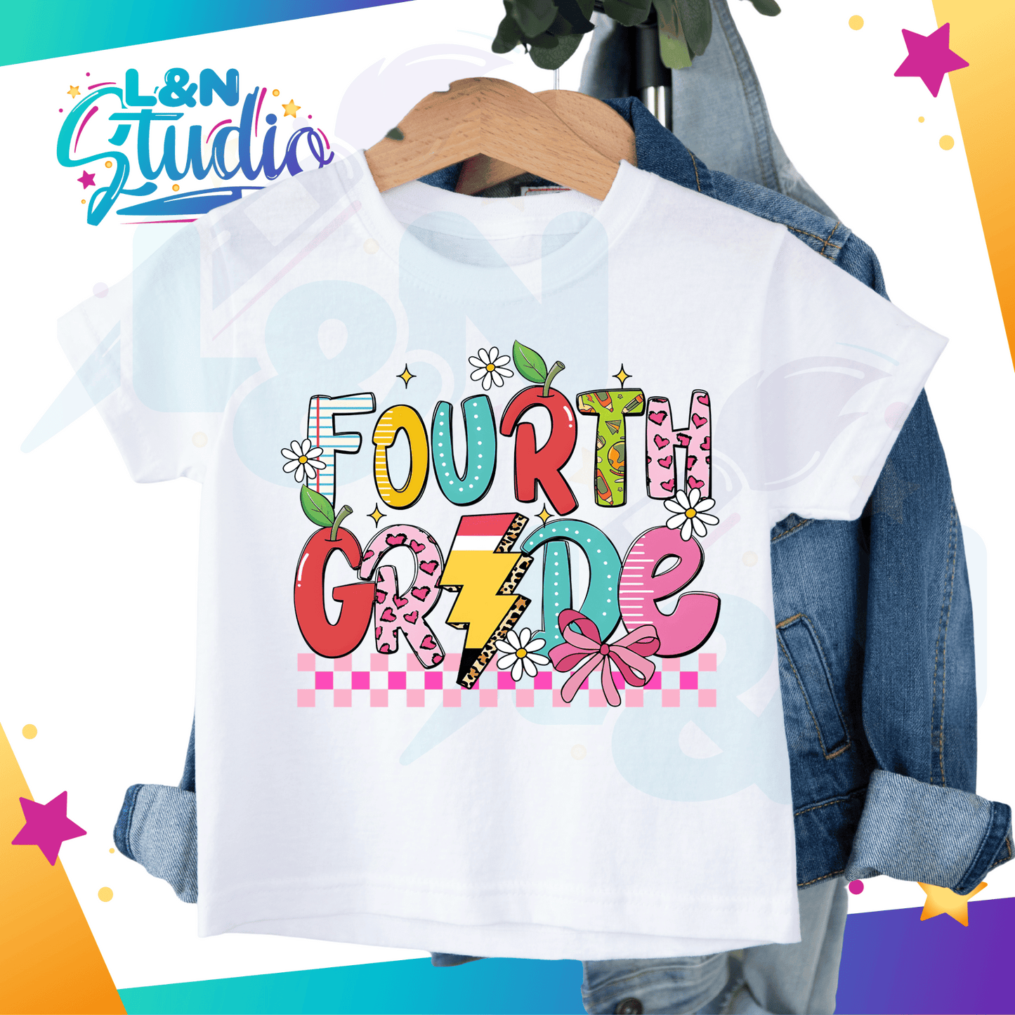 Girly Retro Back toSchool Tshirt