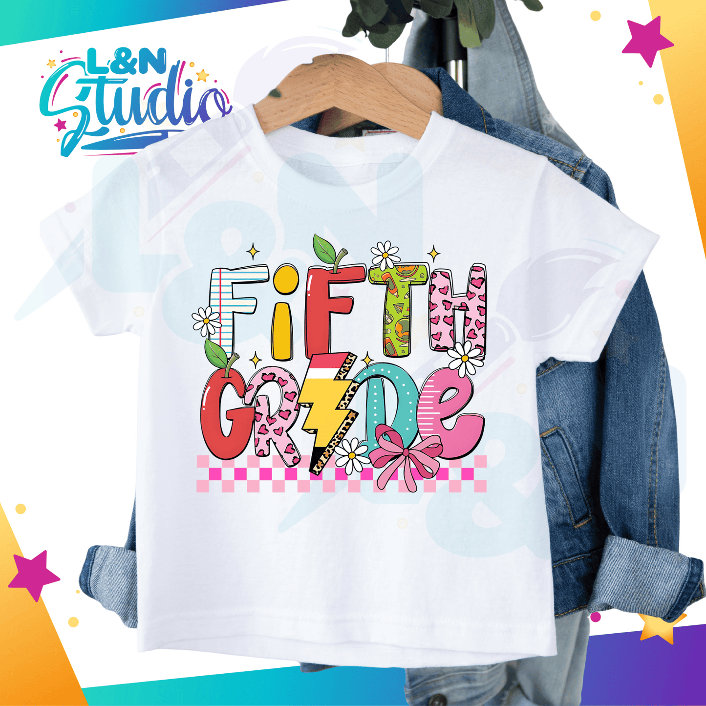 Girly Retro Back toSchool Tshirt