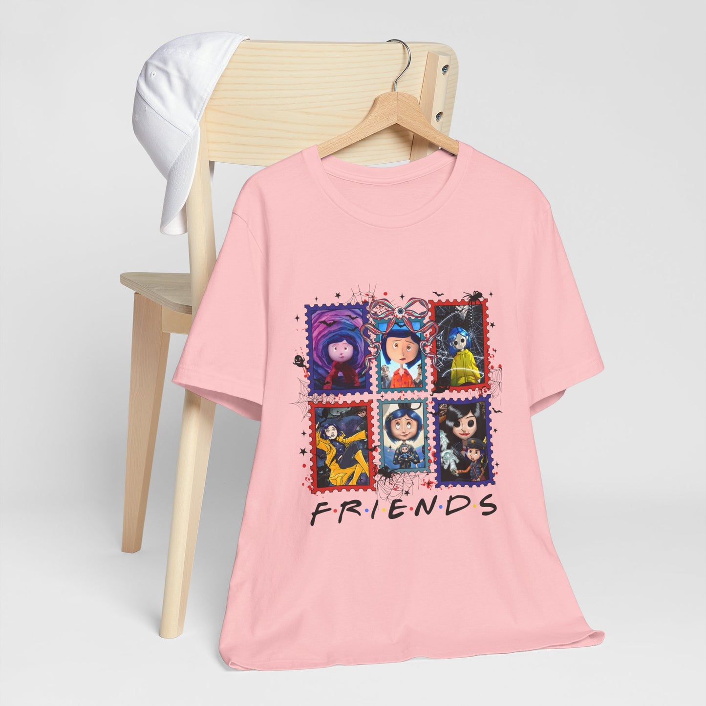Coraline Character Collage T-Shirt | FRIENDS Stamp Panel Tee