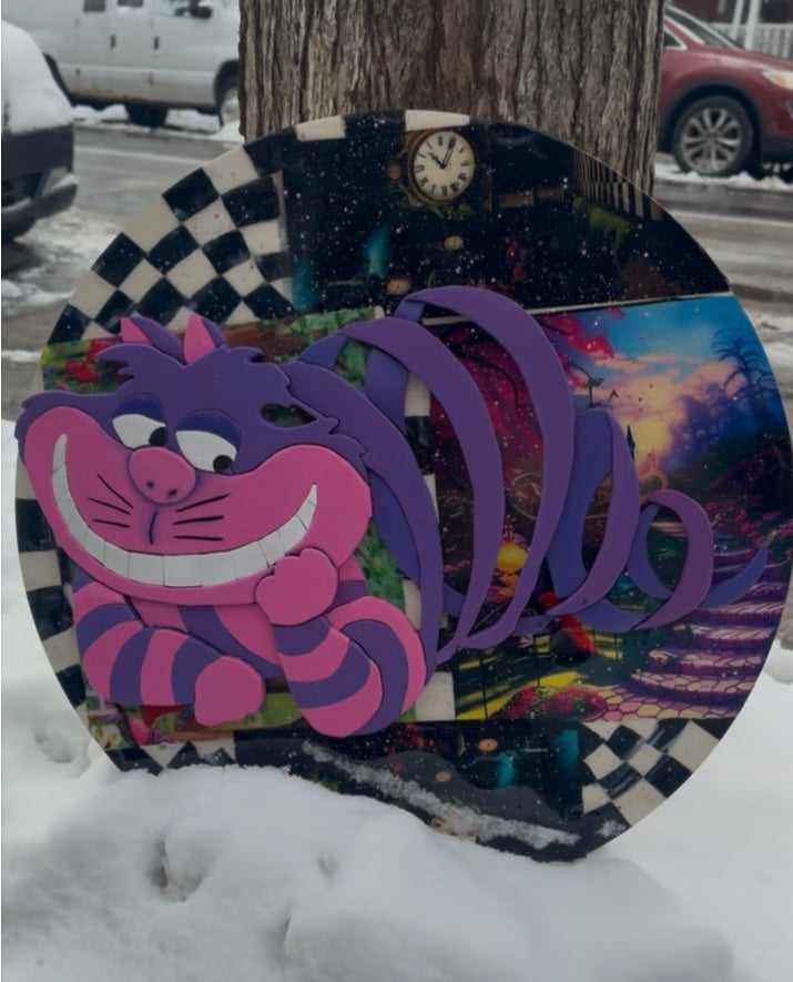 Cheshire Cat Fan Art Wood Art (Pre-order)