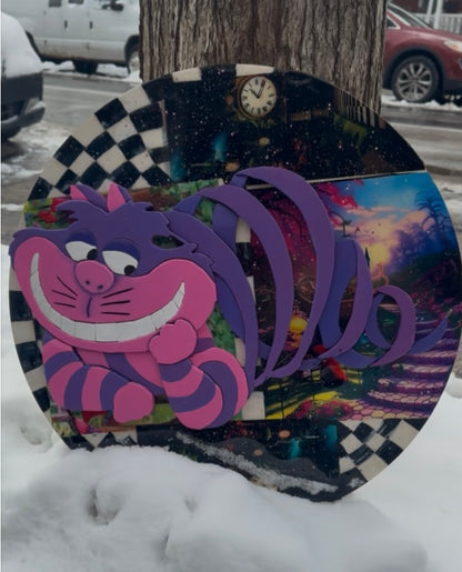 Cheshire Cat Fan Art Wood Art (Pre-order)