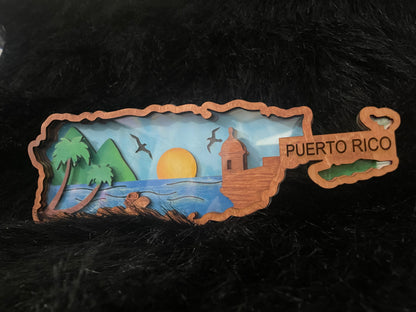 Mapa 3D de Puerto Rico en Madera y Acrylico pintado a mano

3D Puerto Rico island map in wood and acrylic hand painted.