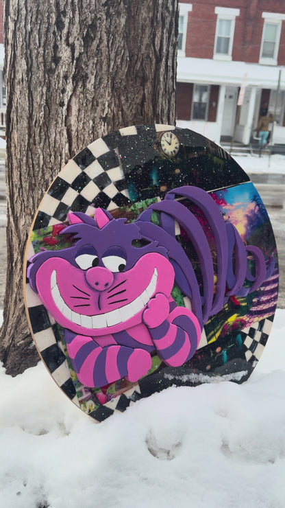 Cheshire Cat Fan Art Wood Art (Pre-order)